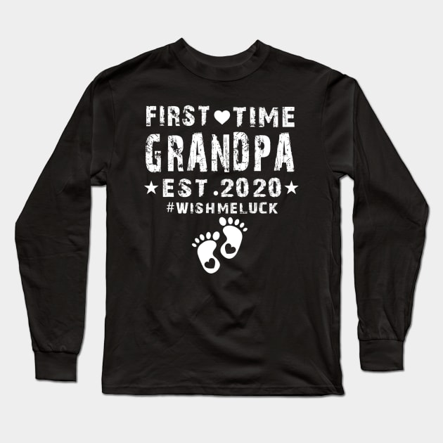 First Time Grandpa Est 2020-Promoted to Grandpa 2020 Long Sleeve T-Shirt by dashawncannonuzf